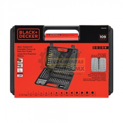 Kit de 109 piezas para Destornillador BLACK & DECKER BDA91109