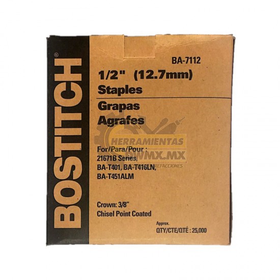 Grapas 3/8'' BOSTITCH BA-7112