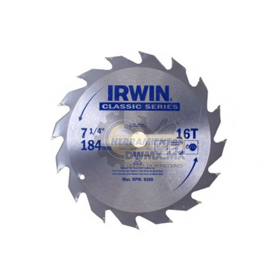 Disco de Corte Fino 7-1/4'' X 16T IRWIN 15030LA