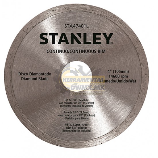 Disco Diamantado Continuo 4" Stanley STA47401L