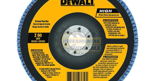 DeWalt DW8325 7" x 7/8" Z120 Grit Grain Flapper Disc NEW 2 PACK 