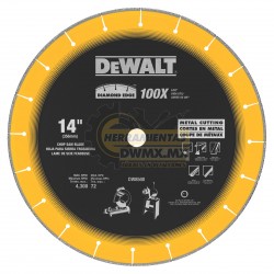 Disco Diamantado para Corte de Metal 14" DeWalt DW8500