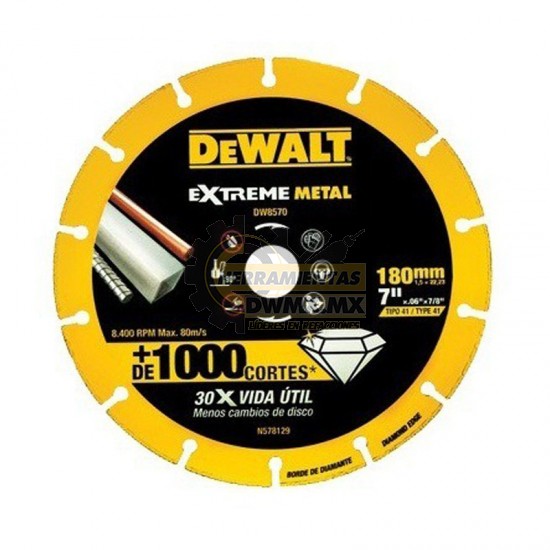 Disco Diamantado Extreme Corte Metal 7'' DEWALT DW8570
